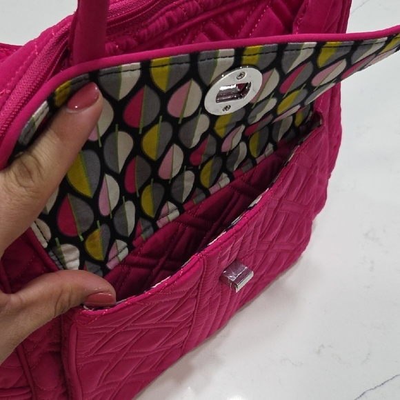 Vera Bradley Fuchsia Quilted Shoulder Bag New WithTag - Picture 5 of 13